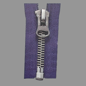 8# Metal two-tone antique silver open tail zipper