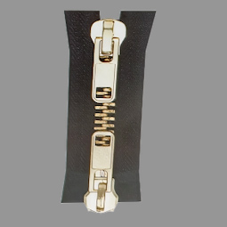 10# brass double-tail metal zipper